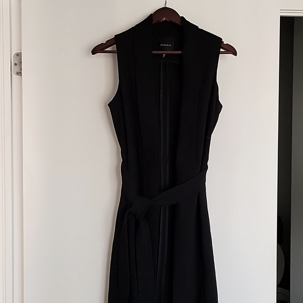 Black long cover vest